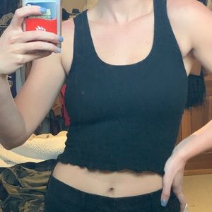 Black crop top